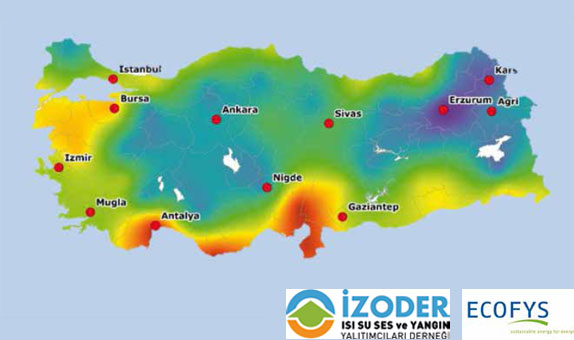 Türkiye için U-Değerleri Haritaları 1. Bölüm